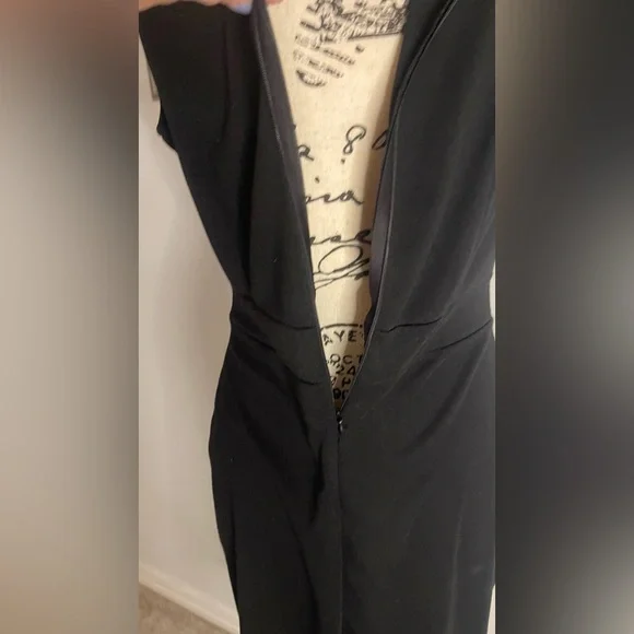 Elegant Black Sleeveless Dress with silver waist buckle size XL - Picture 5 of 14